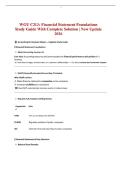 WGU C213&colon; Financial Statement Foundations Study Guide With Complete Solution &vert; New Update 2026