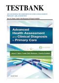 TEST BANK Advanced Health Assessment & Clinical Diagnosis in Primary Care 6th Edition by Dains&comma; Baumann & Scheibel &vert; Complete Chapters 1-42 &vert; All Questions & Answers with Rationales