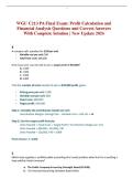 WGU C213 PA Final Exam&colon; Profit Calculation and Financial Analysis Questions and Correct Answers With Complete Solution &vert; New Update 2026