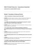 WGU D118 Adult Primary Care - Comprehensive Study Guide Synthesized from available 2026&sol;2027 materials