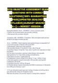 D118 OBJECTIVE ASSESSMENT EXAM QUESTIONS WITH CORRECT SOLUTIONS&vert;&vert;100&percnt; GUARANTEED PASS&vert;&vert;UPDATED 2026&sol;2027 SYLLABUS&vert;&vert;ALREADY GRADED A&plus;&vert;&vert;<<NEWEST VERSION>>