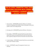 AQA AS LEVEL CHEMISTRY FINAL EXAM QUESTIONS 2025&sol;2026 WITH CORRECT DETAILED ANSWERS &vert;&vert; ALREADY GRADED A&plus; <RECENT VERSION>