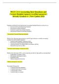 WGU C213 Accounting Quiz Questions and Correct Detailed Answers &lpar;verified answers&rpar; &vert; Already Graded A&plus; &vert; New Update 2026