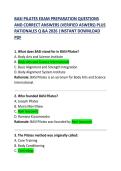 BASI Pilates Exam Preparation&colon; Questions & Correct Answers