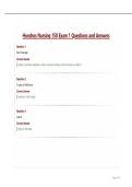Hondros Nursing Nur 150 Exam 1 Questions and Answers&period;