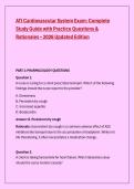 ATI Cardiovascular System Exam&colon; Complete Study Guide with Practice Questions & Rationales &ndash; 2026 Updated Edition