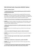 WGU D446 Adult Health 2 Study Guide &lpar;2026&sol;2027 Syllabus&rpar;