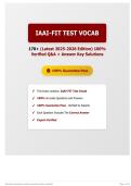 IAAI-FIT Test Vocab 170&plus; &lpar;Latest 2025-2026 Edition&rpar; 100&percnt; Verified Q&A &plus; Answer Key Solutions