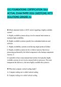 OCI FOUNDATIONS CERTIFICATION Q&A ACTUAL EXAM PAPER 2026 QUESTIONS WITH SOLUTIONS GRADED A&plus;