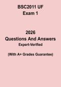 BSC2011 UF Exam 1 Study Guide PDF &vert; University of Florida Biology II Review & Practice Questions