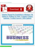 Solution Manual for Foundations of Business 7th Edition by William M&period; Pride &vert; Complete Chapter Solutions &vert; Verified Answers &vert; 2026 Updated