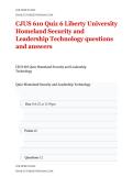 CJUS 610 Quiz 6 Liberty University Homeland Security and Leadership Technology questions and answers 