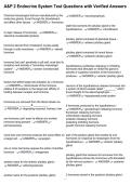 A&P 2 Endocrine System Test Questions with Verified Answers
