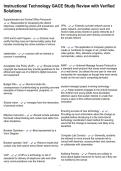 Instructional Technology GACE Study Review with Verified Solutions