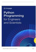  TEST BANK FOR Python Programming for Engineers and Scientists 1st Edition studypool