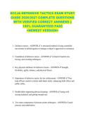 SCCJA DEFENSIVE TACTICS EXAM STUDY  GUIDE 2026&sol;2027 COMPLETE QUESTIONS  WITH VERIFIED CORRECT ANSWERS &vert;&vert;  100&percnt; GUARANTEED PASS  <NEWEST VERSION> 