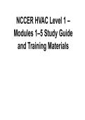 NCCER HVAC Level 1 &ndash; Modules 1&ndash;5 Study Guide & Training Materials &vert; 2026 Update