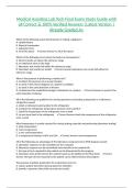 Medical Assisting Lab Tech Final Exam Study Guide with all Correct & 100&percnt; Verified Answers &vert;Latest Version &vert;Already Graded A&plus;
