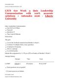 CJUS 610 Week 3 Quiz Leadership Communication with 100&percnt; accurate solutions &plus; rationales 2026 - Liberty University