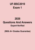 UF BSC2010 Exam 1 Study Guide PDF &vert; University of Florida Biology I Review & Practice Questions