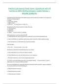 Medical Lab Science Final&colon; Exam 1 Questions with All Correct & 100&percnt; Verified Answers &vert;Latest Version &vert;Already Graded A&plus;