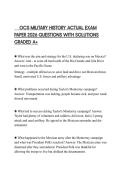 OCS MILITARY HISTORY ACTUAL EXAM PAPER 2026 QUESTIONS WITH SOLUTIONS GRADED A&plus;