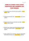 NURS 614 EXAM 2 2026 LATEST  QUESTIONS AND ANSWERS&vert; ACE  YOUR GRADES&period;