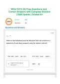 WGU C213 OA Prep Questions and Correct Answers with Complete Solution &vert; 2026 Update &vert; Graded A&plus;