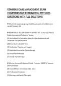 ODMHSAS CASE MANAGEMENT EXAM COMPREHENSIVE EXAMINATION TEST 2026 QUESTIONS WITH FULL SOLUTIONS