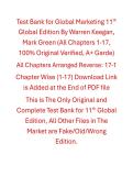 Test Bank Global Marketing 11th Global Edition By Warren Keegan&comma; Mark Green