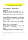 Lab Assistant Quiz with all Correct & 100&percnt; Verified Answers &vert;Latest Version &vert;Already Graded A&plus;