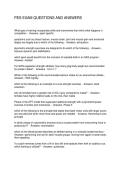 PES EXAM QUESTIONS AND ANSWERS