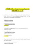 ATLS Post Test &num;2&comma; 2026&sol;2027 &ndash; Questions and Verified Answers&comma; A&plus; GradeATLS Post‑Test &num;2 Prep Guide Advanced Trauma Life Support Practice Exam with Rationales  Trauma Care Readiness &ndash; A&plus; Study Set