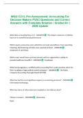 WGU C213 Pre-Assessment&colon; Accounting For Decision Makers PVAC Questions and Correct Answers with Complete Solution &vert; Graded A&plus; &vert; 2026 Update