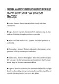 SOPHIA ANCIENT GREEK PHILOSOPHERS UNIT 1 EXAM SCRIPT 2026 FULL SOLUTION PRACTICE