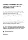 SOPHIA INTRO TO BUSINESS MILESTONE 1 ACTUAL TEST 2026 QUESTIONS WITH SOLUTIONS GRADED A&plus;