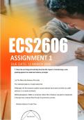 ECS2606 Assignment 1 Due 12 March 2026  - Distinction Guaranteed  