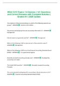 WGU C213 Topics 1-6 Quizzes &vert; 141 Questions and Correct Answers with Complete Solution &vert; Graded A&plus; &vert; 2026 Update