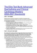Advanced Dysrhythmia & Clinical Cardiology Test Bank &lpar;2026-2027 AHA&sol;ACLS Standards&rpar; &vert; Complete Q&A with Expert Rationales