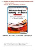 Test Bank For Medical-Surgical Nursing in Canada 4th Edition  By Sharon L&period; Lewis&semi;  Margaret McLean Heitkemper&semi; Linda Bucher