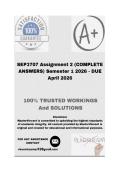 SEP3707 Assignment 2 &lpar;COMPLETE ANSWERS&rpar; Semester 1 2026 - DUE April 2026&semi; 100&percnt; Correct solutions and explanations&period; 
