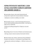 SOPHIA PSYCHOLOGY MILESTONE 1 2 2026 ACTUAL EXAM PAPER COMPLETE QUESTIONS AND ANSWERS GRADED A&plus;