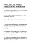 SOPHOS ACTUAL TEST PAPER 2026 QUESTIONS WITH SOLUTIONS GRADED A&plus;