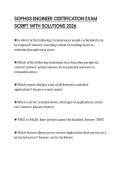 SOPHOS ENGINEER CERTIFICATION EXAM SCRIPT WITH SOLUTIONS 2026