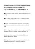 SOS MECHANIC CERTIFICATION SUSPENSION & STEERING EXAM 2026 COMPLETE QUESTIONS AND SOLUTIONS GRADED A&plus;