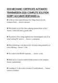 SOS MECHANIC CERTIFICATE AUTOMATIC TRANSMISSION 2026 COMPLETE SOLUTION SCRIPT ACCURATE RESPONSES A&plus;