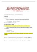 WGU C214 PRE-ASSESSMENT&colon; FINANCIAL MANAGEMENT &lpar;PVCC&rpar; QUESTIONS AND CORRECT ANSWERS &vert; ALREADY GRADED A&plus; &vert; NEW UPDATE 2026 