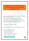 MARKETING 3310 WOLTER FINAL EXAM QUESTIONS AND ANSWERS GRADED A&plus; 2026