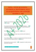 NGWA - STUDY QUESTIONS - AUGERING & MONITORING WELL EXAM QUESTIONS AND ANSWERS GRADED A&plus; 2026