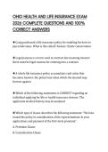 OHIO HEALTH AND LIFE INSURANCE EXAM 2026 COMPLETE QUESTIONS AND 100&percnt; CORRECT ANSWERS